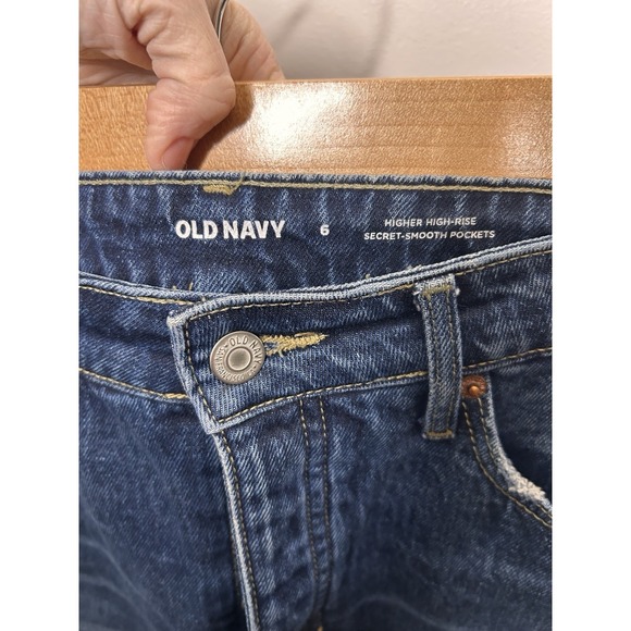 Old Navy Blue Denim Jean Skirt Button Fly Higher High-Rise Women's Size 6 - Picture 8 of 9